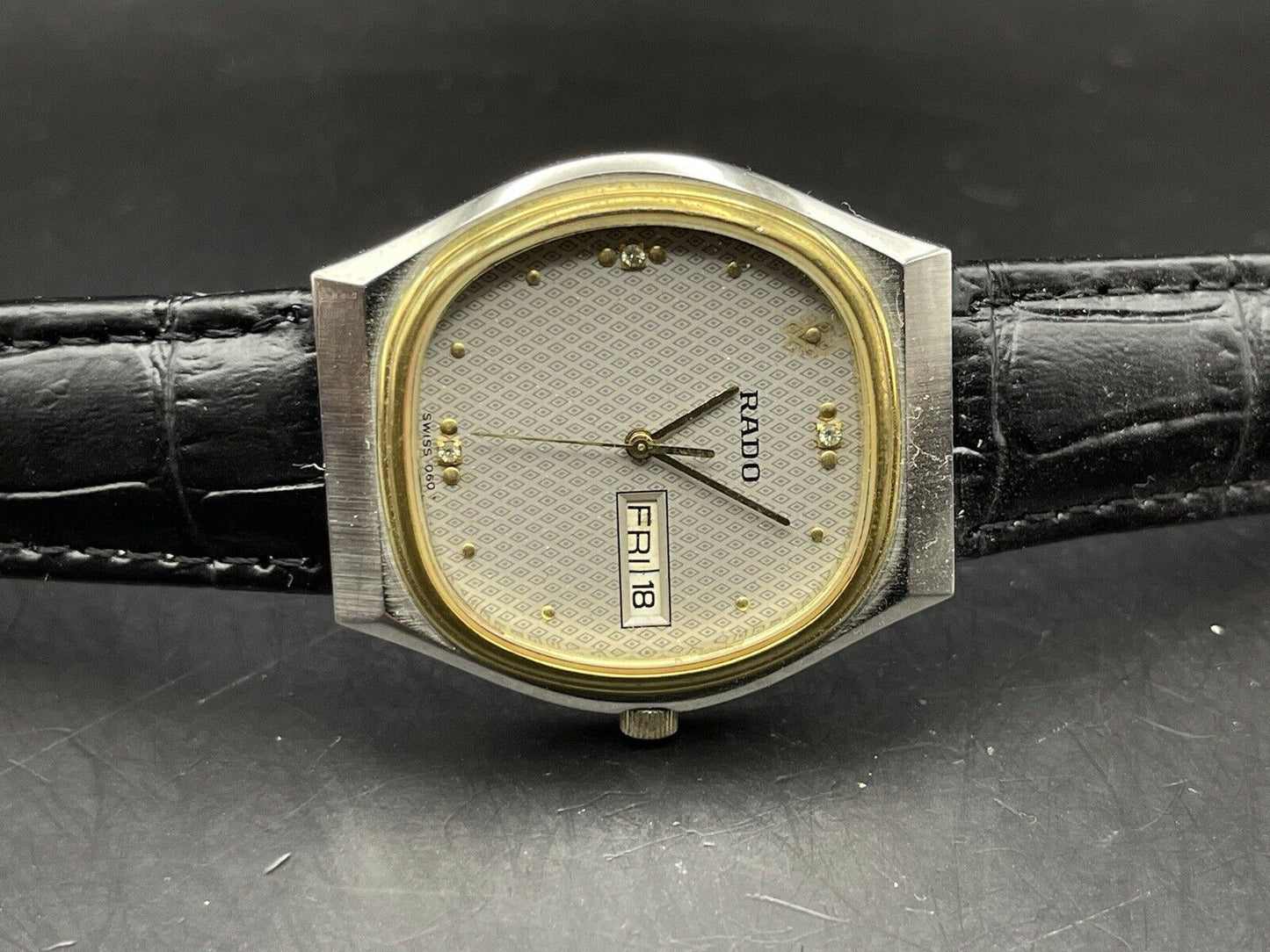 Vintage Rado Quartz Dress Watch, 34mm Gents Watch, Gift, Swiss Made - Grab A Watch Co