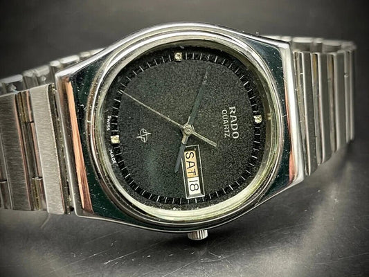 Vintage Rado Quartz Dress Watch, 34mm Gents Watch, Gift, Swiss Made - Grab A Watch Co