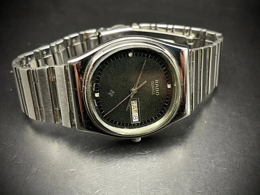Vintage Rado Quartz Dress Watch, 34mm Gents Watch, Gift, Swiss Made - Grab A Watch Co