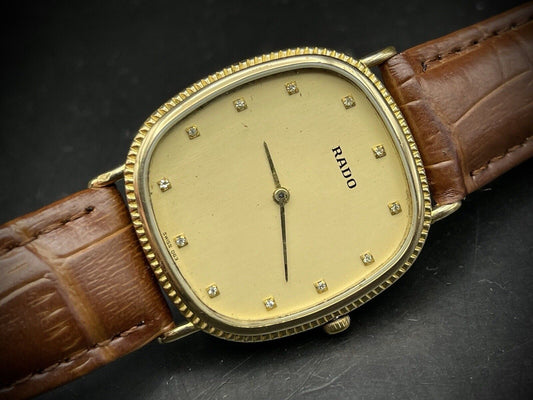 Vintage Rado Quartz Slim Dress Watch, 30mm Gents Watch, Gift, Swiss Made,Perfect - Grab A Watch Co