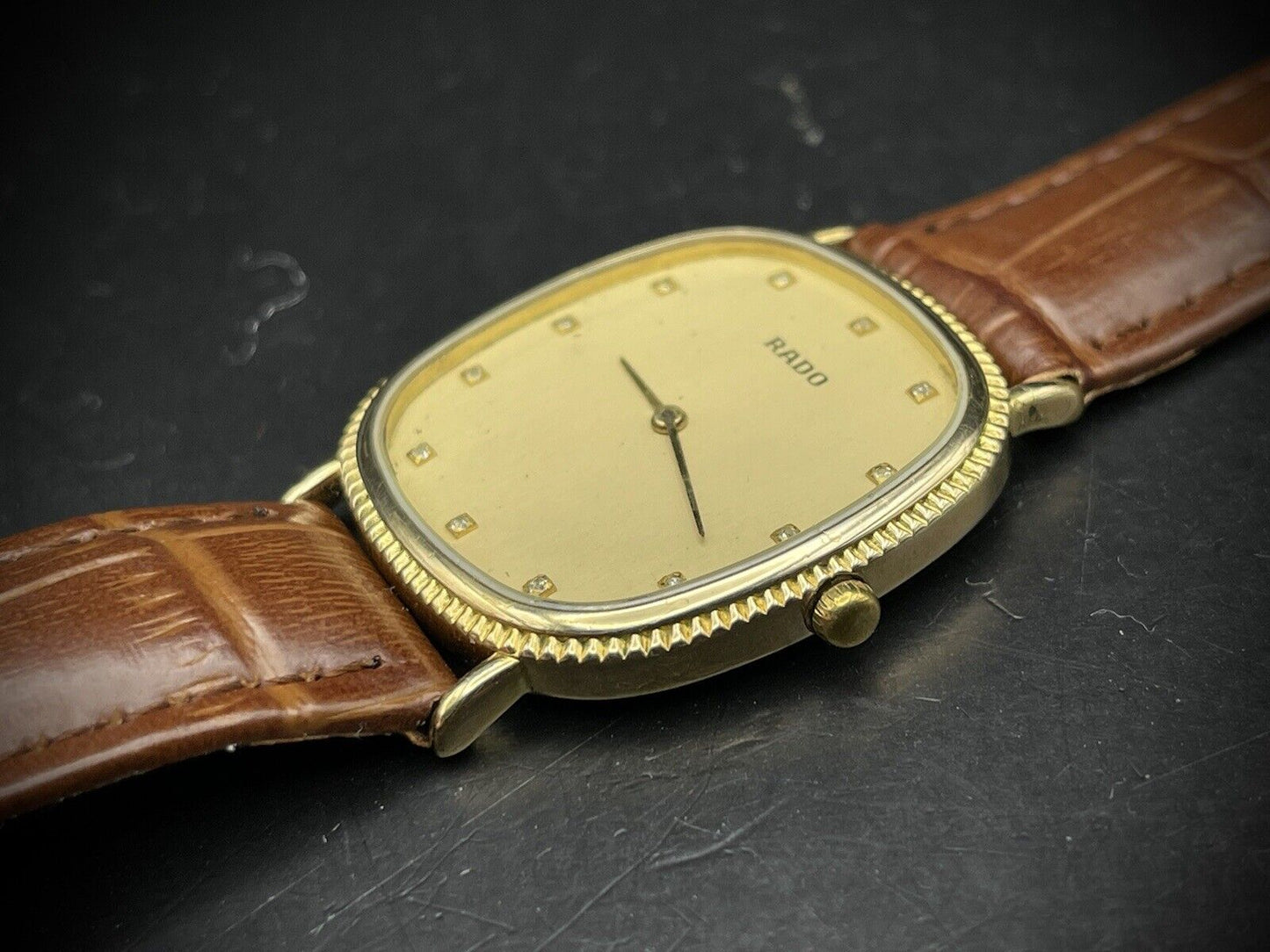 Vintage Rado Quartz Slim Dress Watch, 30mm Gents Watch, Gift, Swiss Made,Perfect - Grab A Watch Co