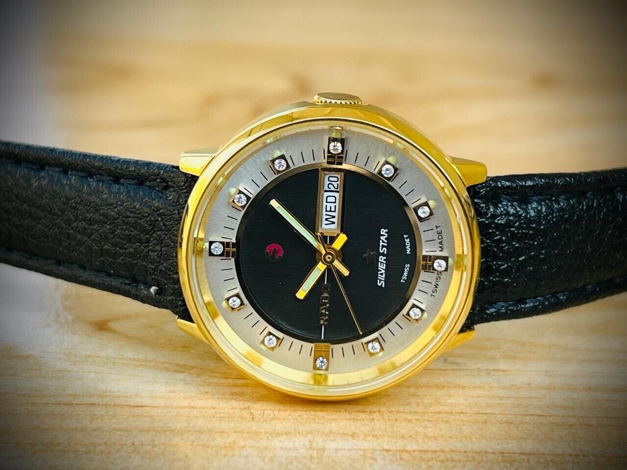 Vintage Rado Silver Star Diamond Dial Automatic Ladies Watch, NOS With Tags - Grab A Watch Co