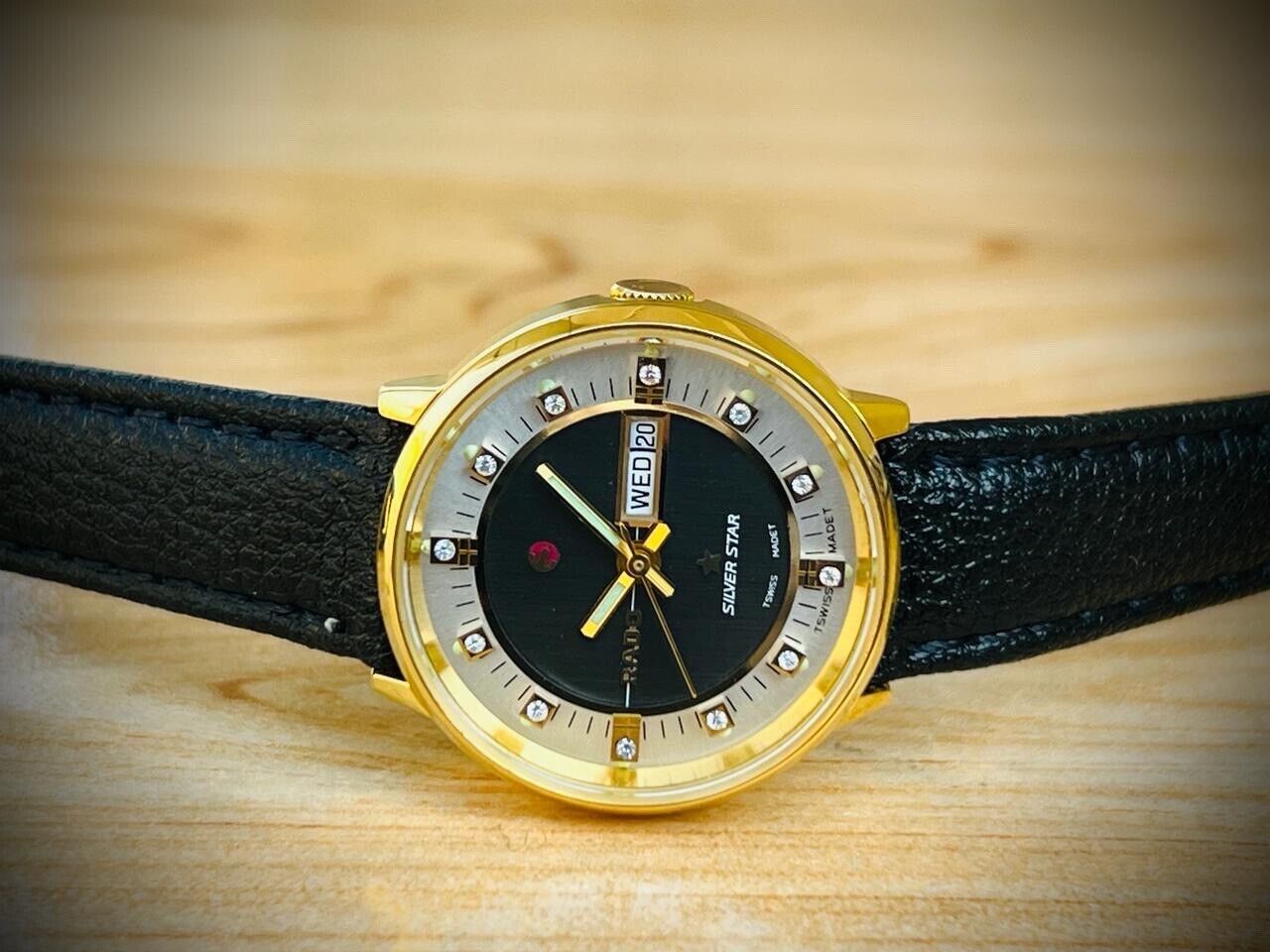 Vintage Rado Silver Star Diamond Dial Automatic Ladies Watch, NOS With Tags - Grab A Watch Co