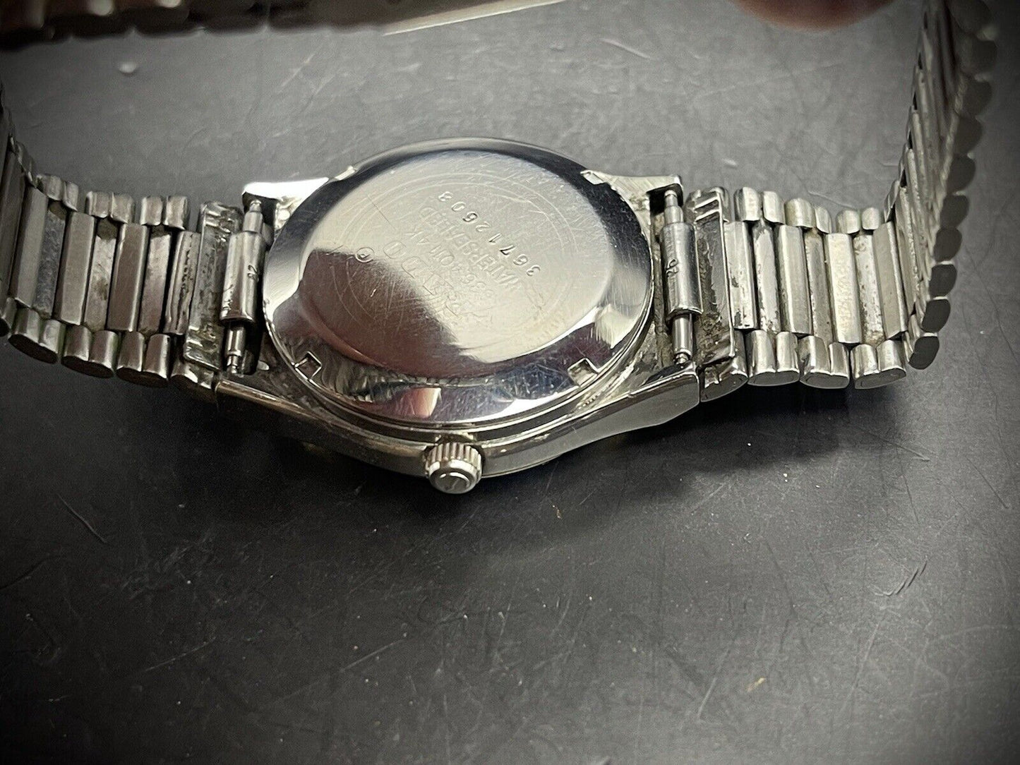 Vintage Rado Voyager Black Diamond Dial 2/Tone Rare Automatic Mens Watch, Swiss - Grab A Watch Co