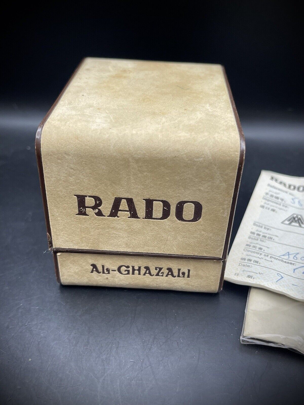 Vintage Rado Voyager Black Diamond Dial Automatic Gents Watch, Box+Papers 37mm - Grab A Watch Co