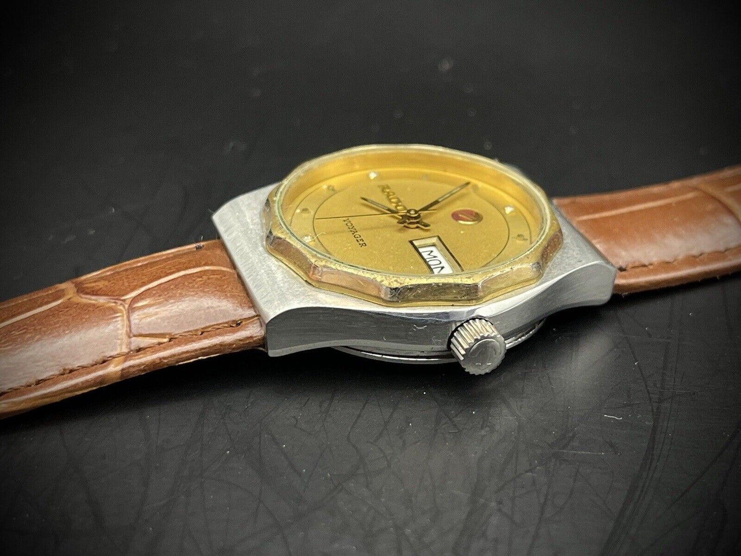 Vintage Rado Voyager Diamond Dial Rare Automatic Gents Watch 31mm, Swiss Made - Grab A Watch Co