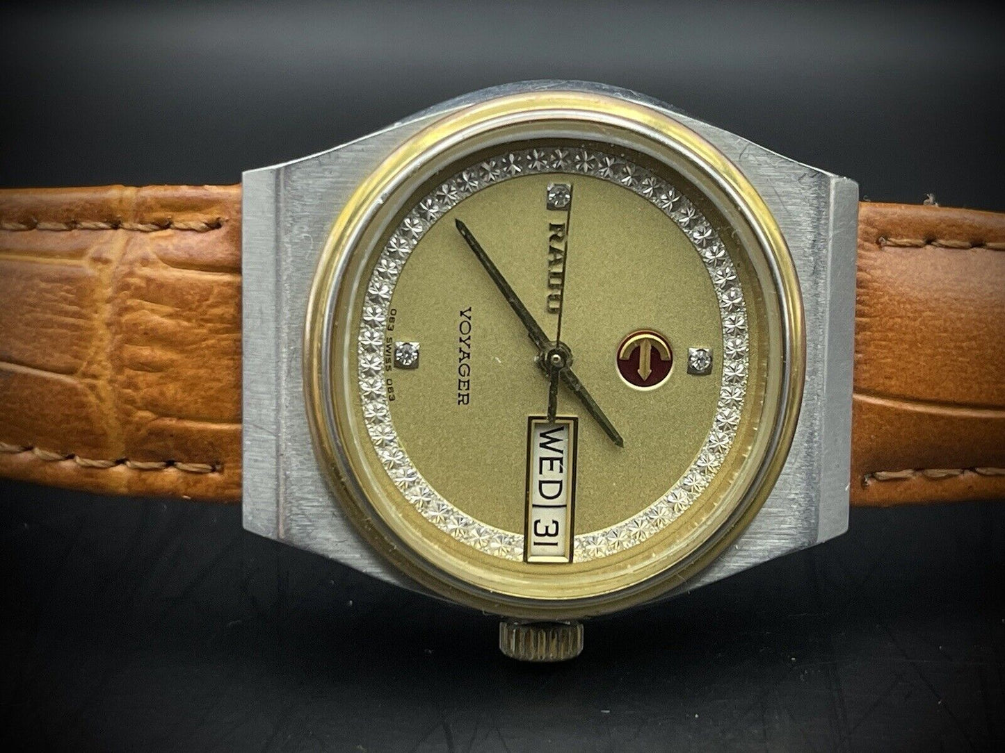 Vintage Rado Voyager Diamond Dial Rare Automatic Gents Watch 31mm, Swiss Made - Grab A Watch Co