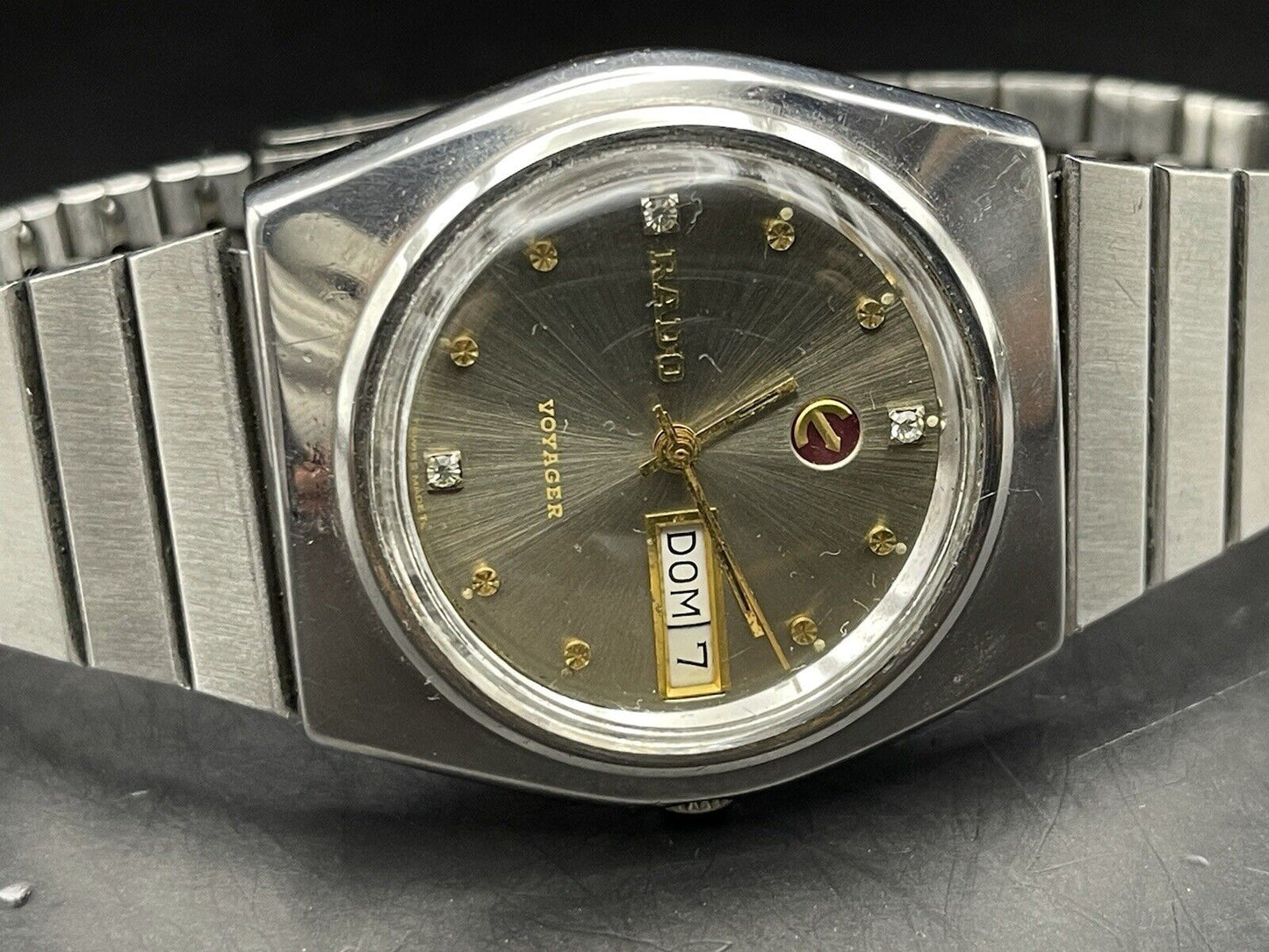 Vintage Rado Voyager Diamond Dial Rare Automatic Gents Watch, Gift, Swiss Made - Grab A Watch Co
