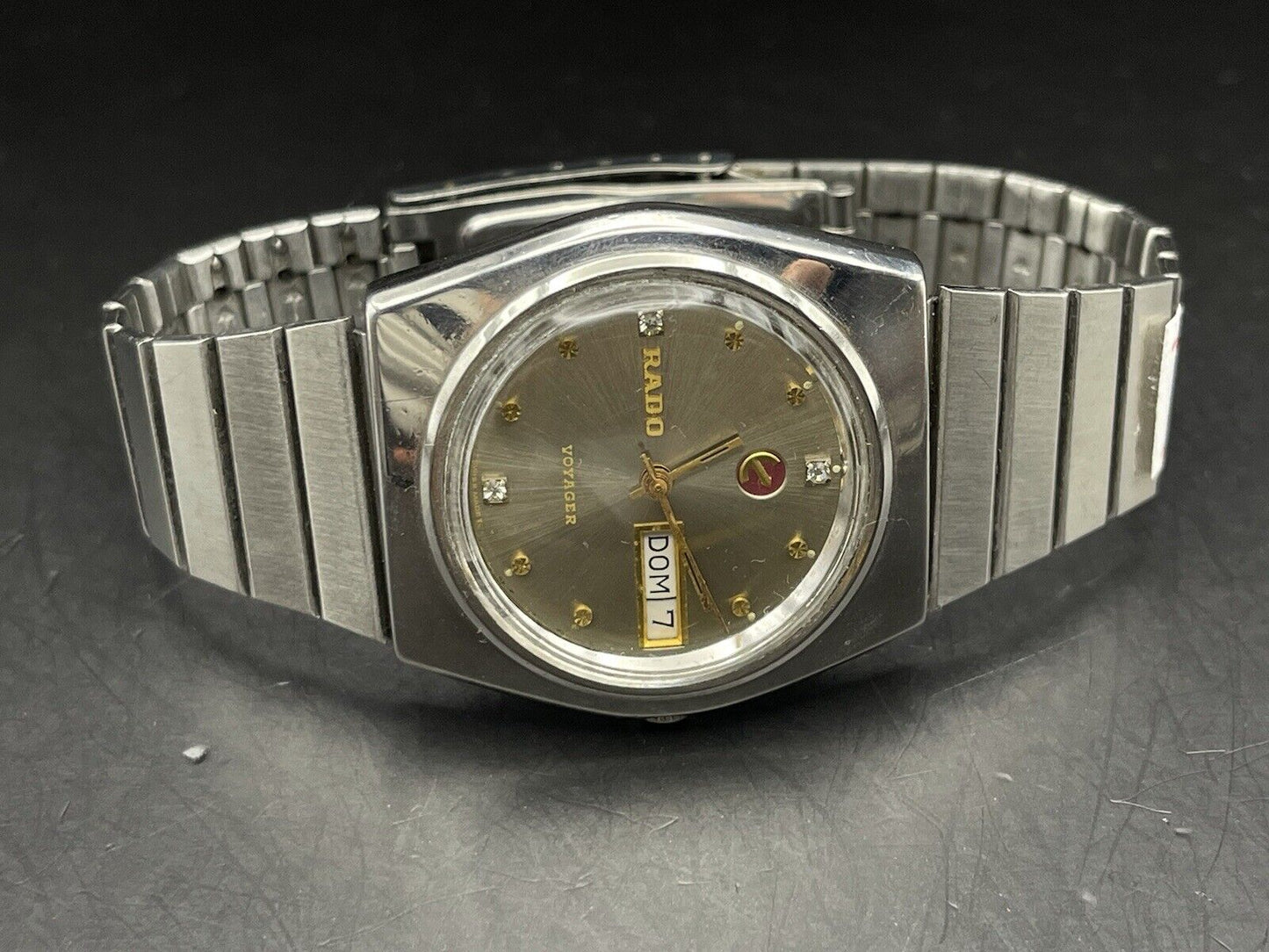 Vintage Rado Voyager Diamond Dial Rare Automatic Gents Watch, Gift, Swiss Made - Grab A Watch Co