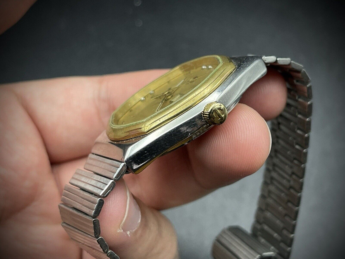Vintage Rado Voyager Gold Dial Automatic Gents Watch, 38mm, Gift Watch, Swiss - Grab A Watch Co