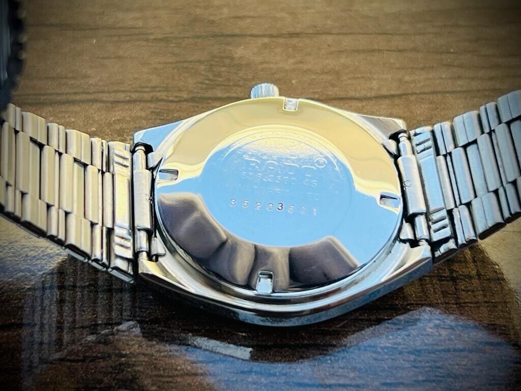 Vintage Rado Voyager Gold Diamond Dial Automatic Gents Watch, 37mm Big Size - Grab A Watch Co