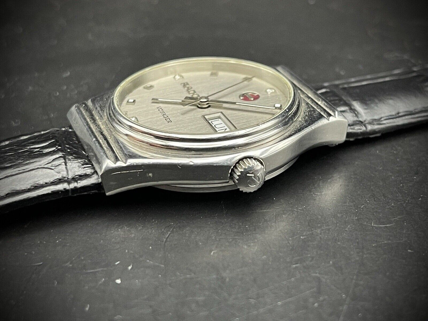 Vintage Rado Voyager Grey Diamond Dial Automatic Gents Watch, 35mm - Grab A Watch Co
