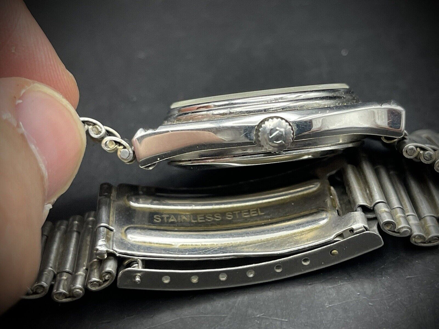 Vintage Rado Voyager Grey Diamond Dial Automatic Gents Watch, 35mm, Swiss Made - Grab A Watch Co