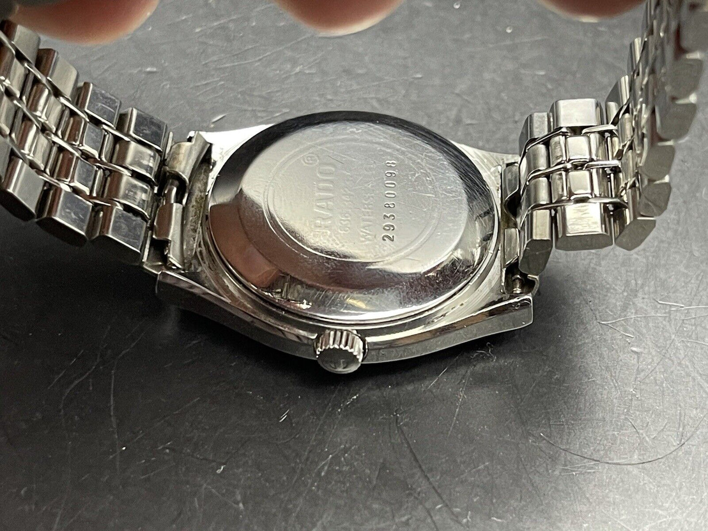 Vintage Rado Voyager Grey Diamond Dial Automatic Gents Watch, 35mm, Swiss Made - Grab A Watch Co