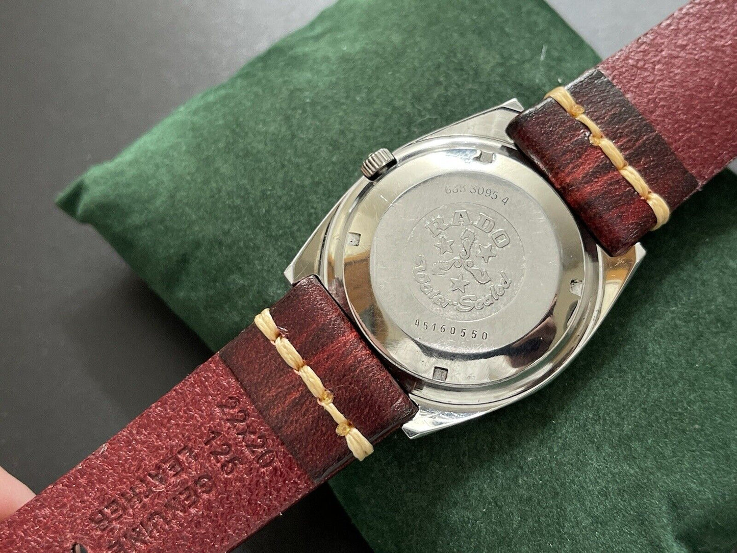 Vintage Rado Voyager Ruby Red Automatic Gents Watch, 36mm, Swiss Made - Grab A Watch Co