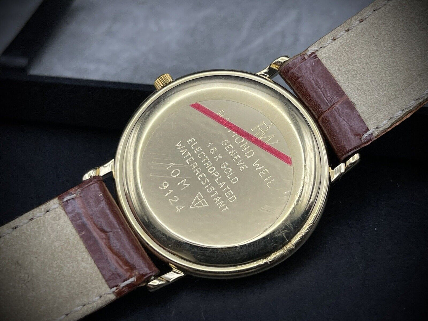 Vintage Raymond Weil 9124 Quartz White Dial Slim Gents Watch, Swiss With Box - Grab A Watch Co