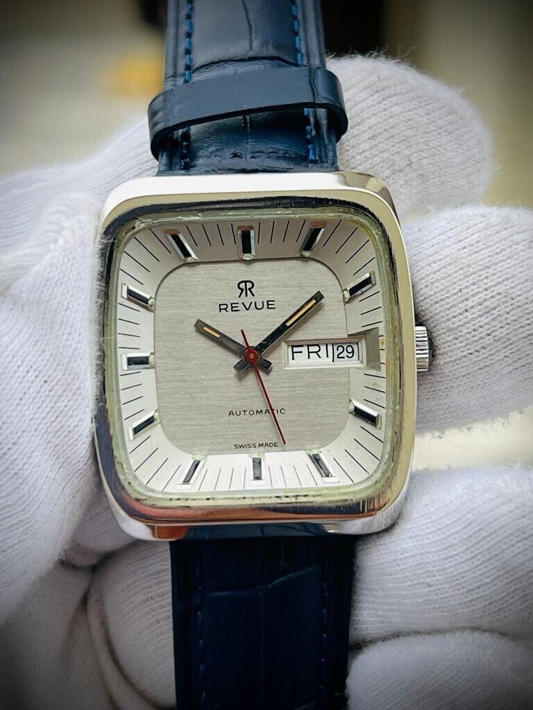 Vintage Revue Thommen 35mm Automatic Mens Watch, Swiss, Rare - Grab A Watch Co
