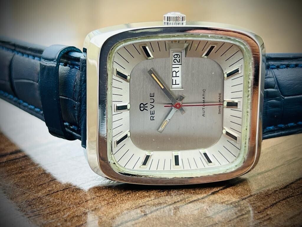 Vintage Revue Thommen 35mm Automatic Mens Watch, Swiss, Rare - Grab A Watch Co