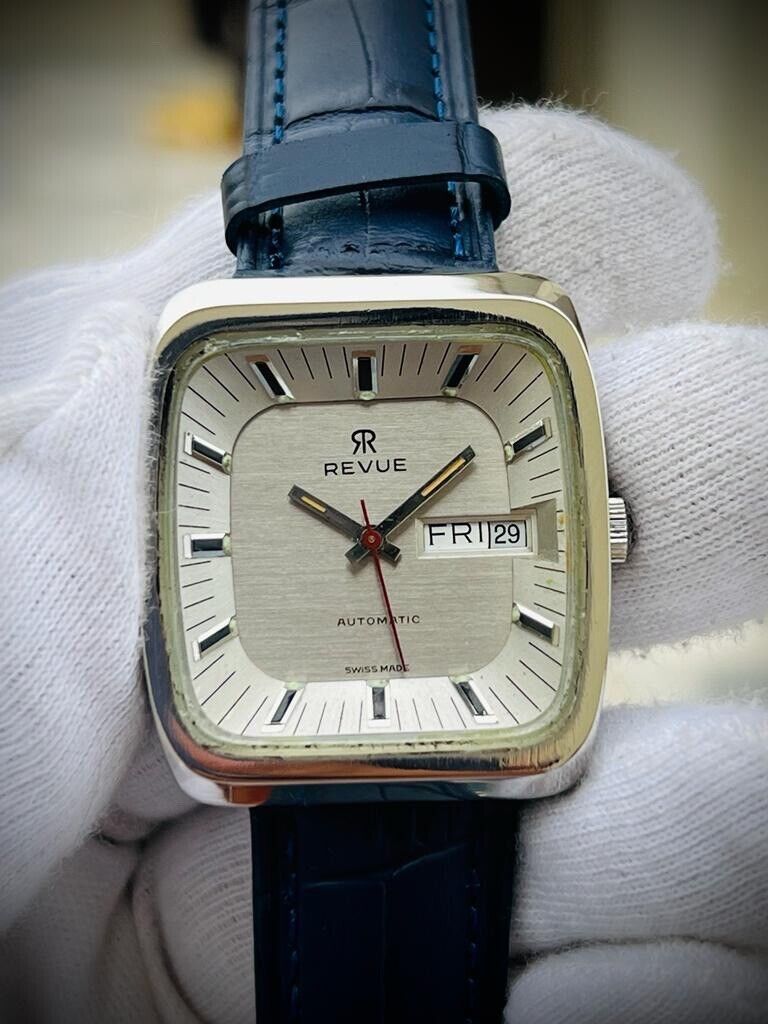 Vintage Revue Thommen 35mm Automatic Mens Watch, Swiss, Rare - Grab A Watch Co