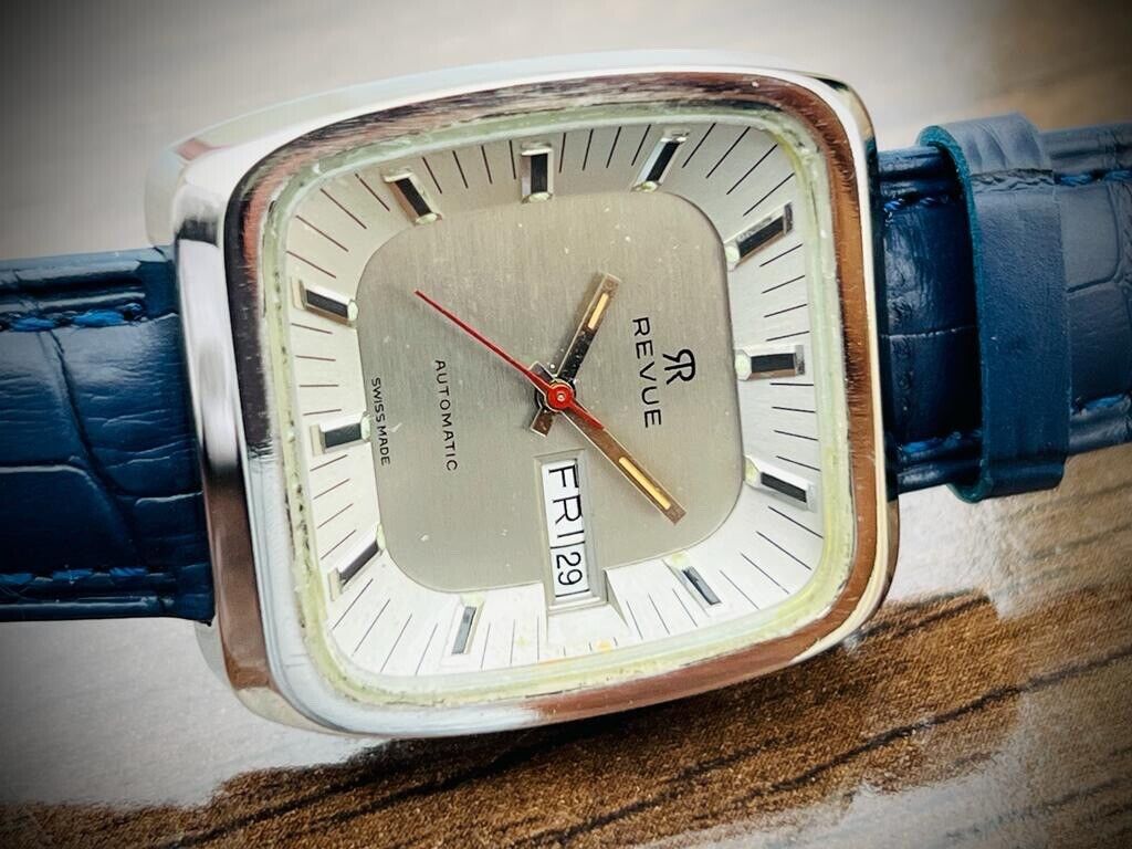 Vintage Revue Thommen 35mm Automatic Mens Watch, Swiss, Rare - Grab A Watch Co