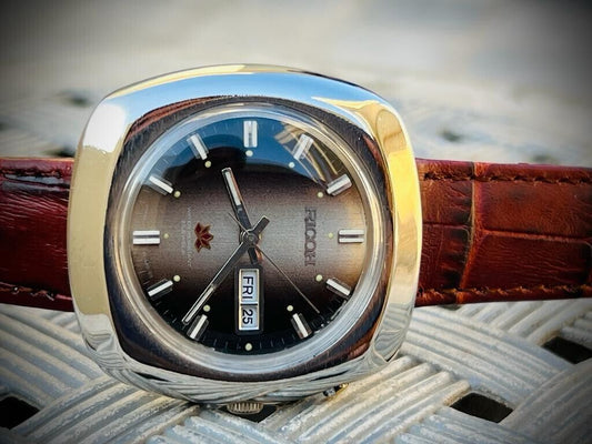 Vintage Ricoh 17 Jewels Rare Dial Automatic Japan Made 40mm - Grab A Watch Co