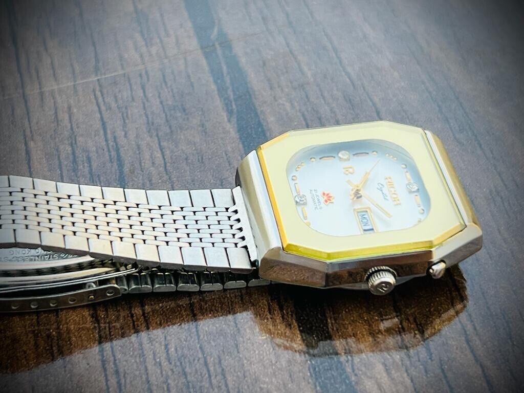 Vintage Ricoh Stunning Dial Automatic Mens Watch 34mm Perfect - Grab A Watch Co