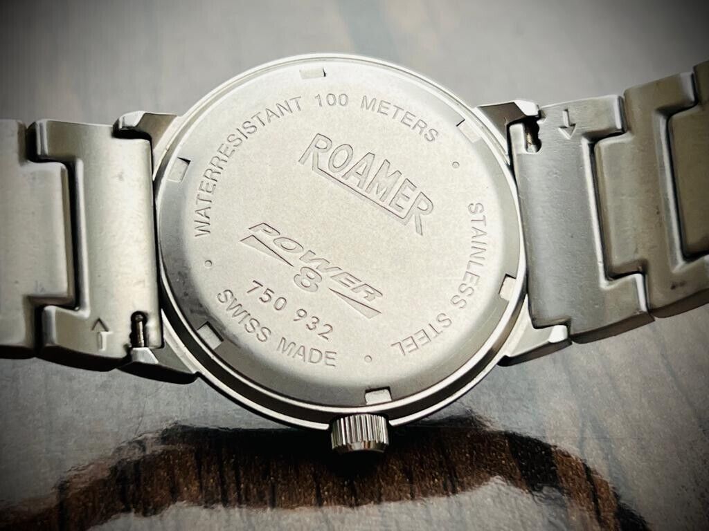 Vintage Roamer Power 8 100m Quartz Mens Watch 37mm, Swiss Made - Grab A Watch Co