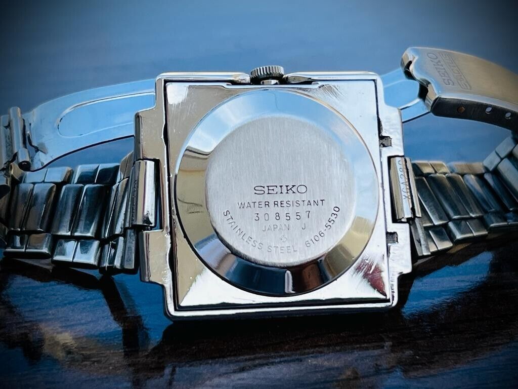Vintage Seiko 5 Actus SS Automatic Mens Watch 36mm Green TV Dial 6106-5530 - Grab A Watch Co