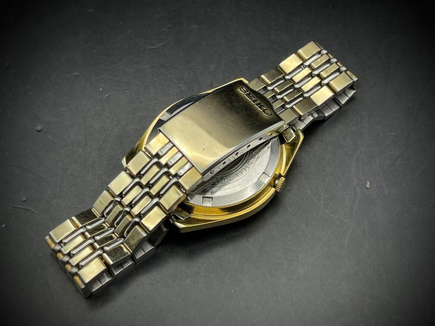 Vintage Seiko 5 Automatic 21 Jewels White Dial, 7019-7100, 36mm, Mens Watch - Grab A Watch Co