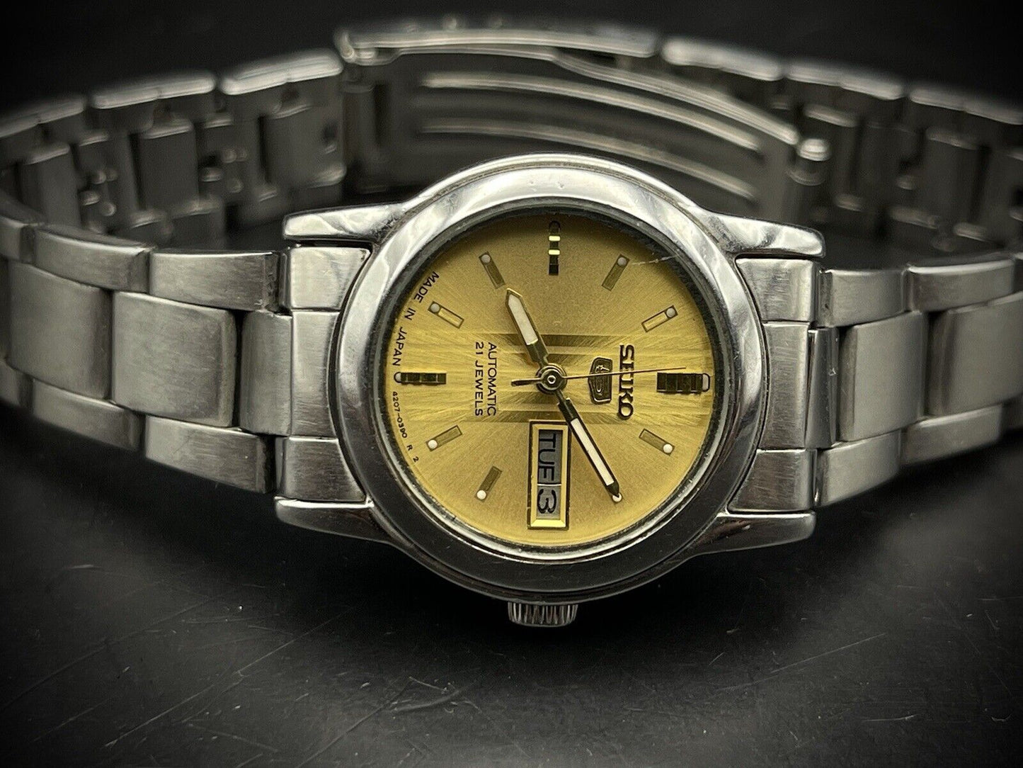 Vintage Seiko 5 Automatic 27mm 4206-0860 Ladies Watch, Japan made - Grab A Watch Co