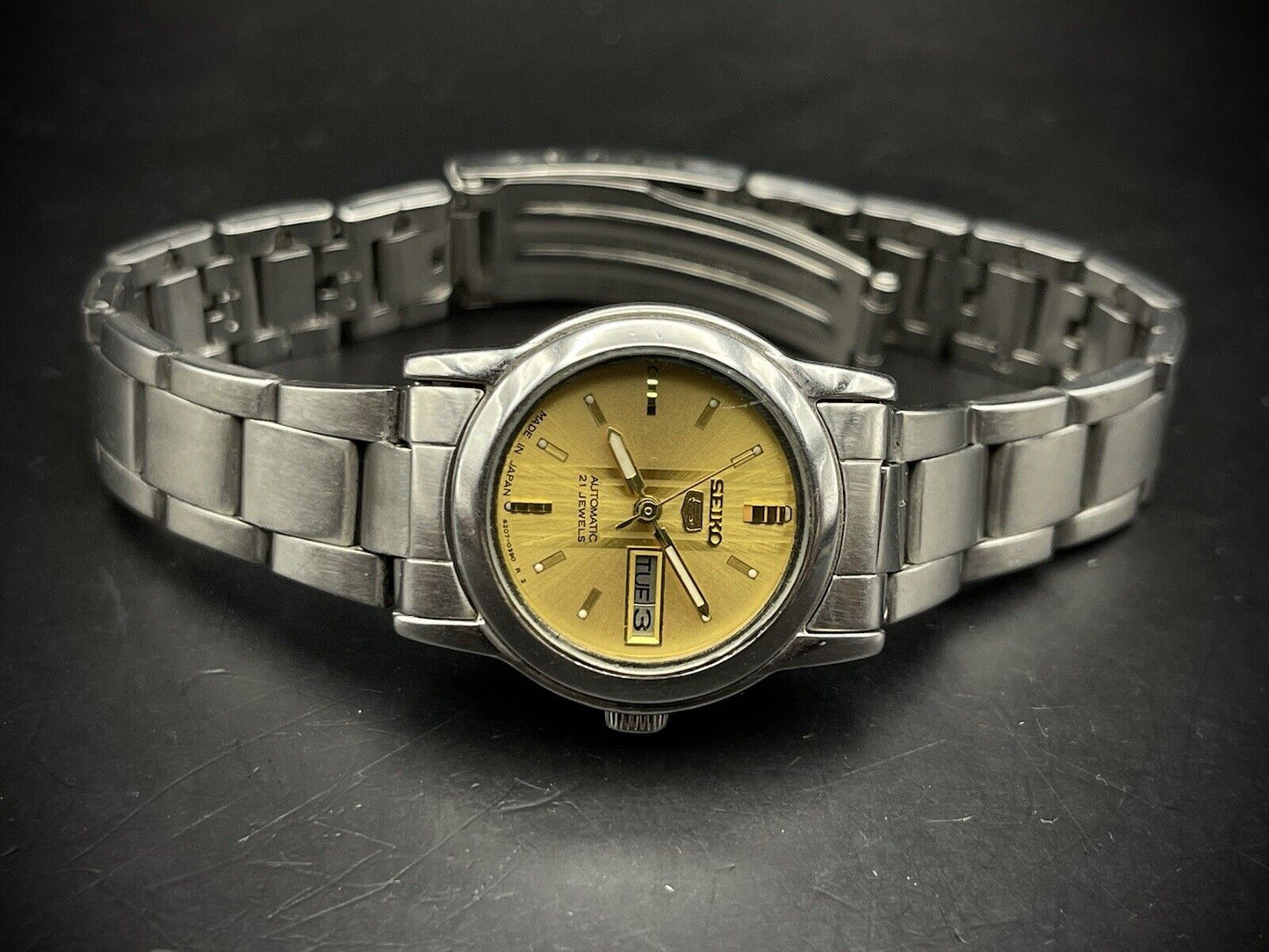 Vintage Seiko 5 Automatic 27mm 4206-0860 Ladies Watch, Japan made - Grab A Watch Co