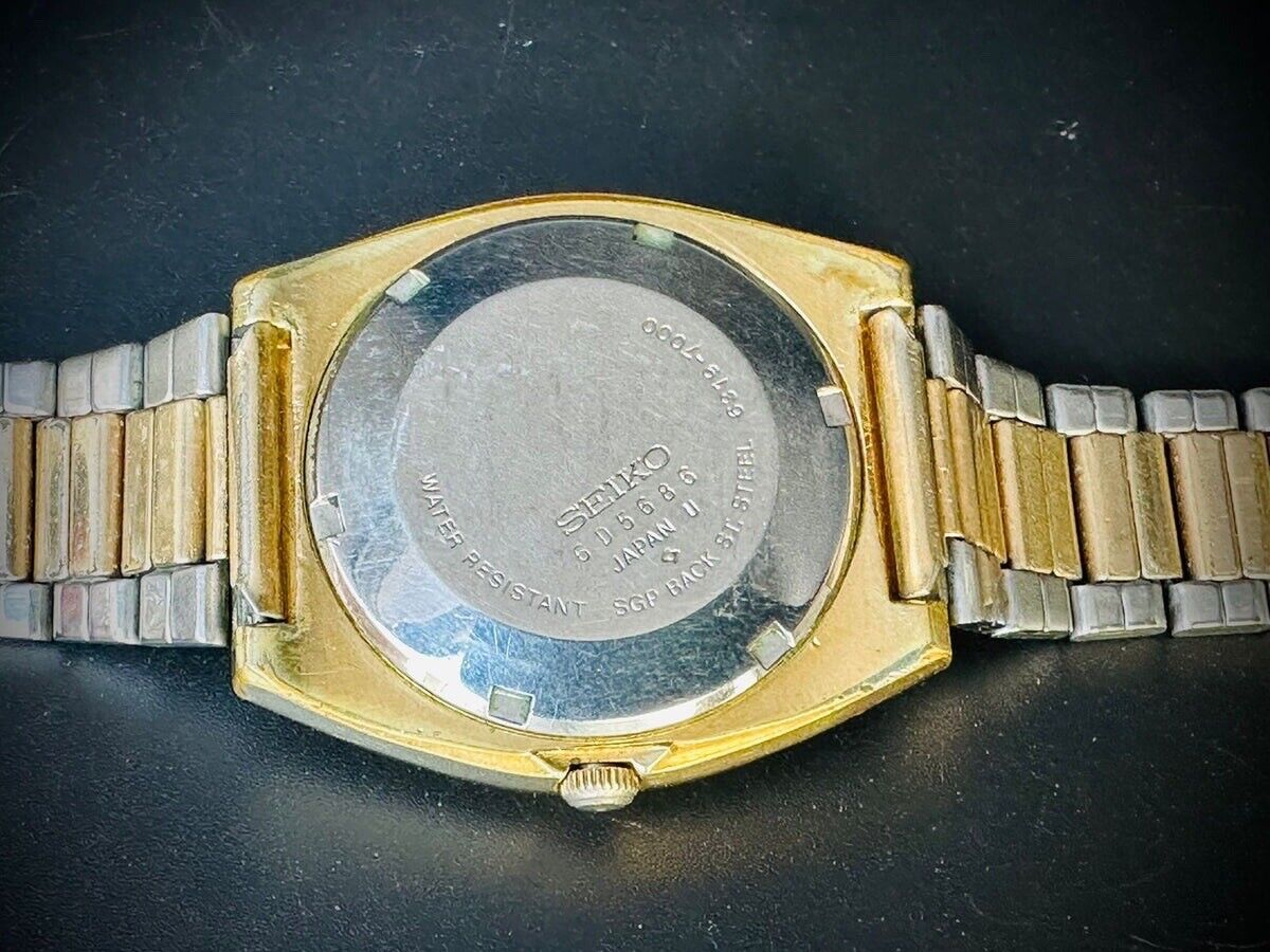 Vintage Seiko 5 Automatic 2/tone Brown Dial 21 Jewels 6319-7000 Japan 38mm - Grab A Watch Co