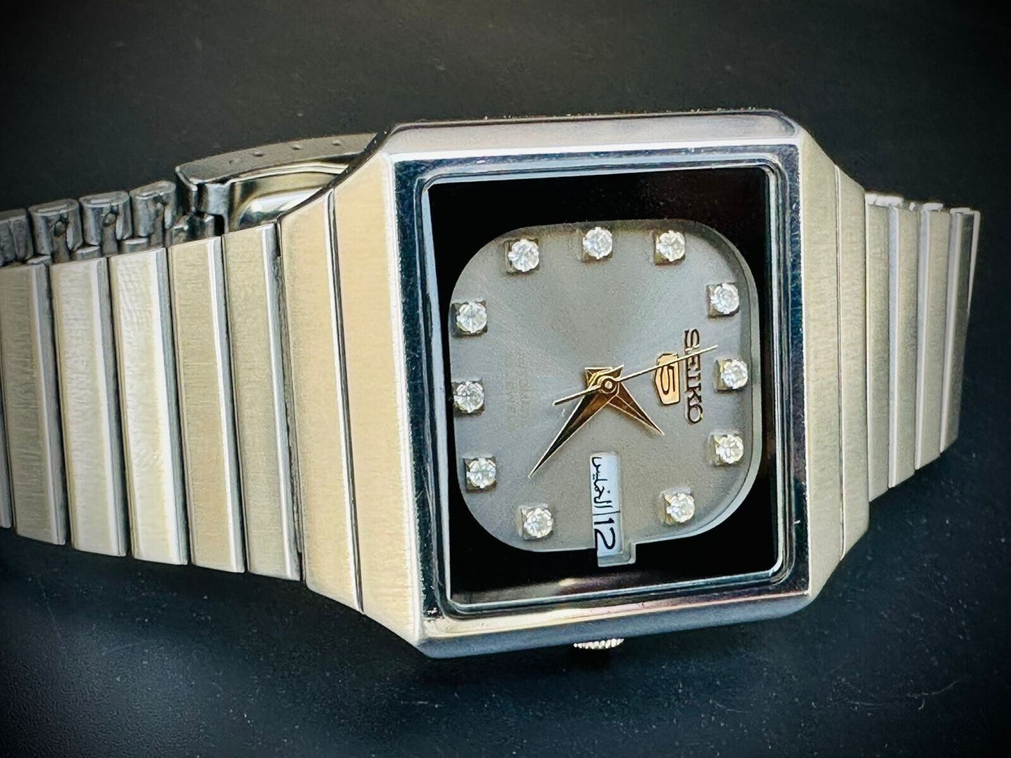 Vintage Seiko 5 Automatic Diamond Dial, 6349-5030, 36mm, Mens Watch, Japan Made - Grab A Watch Co