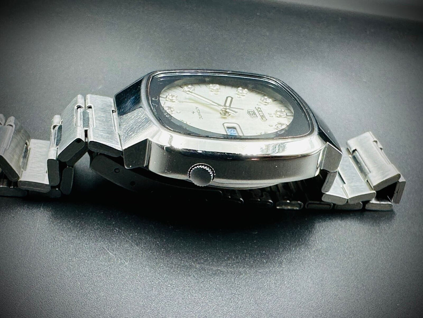 Vintage Seiko 5 Automatic Diamond Dial, 7009-5140, 36mm, Mens Watch, Japan Made - Grab A Watch Co
