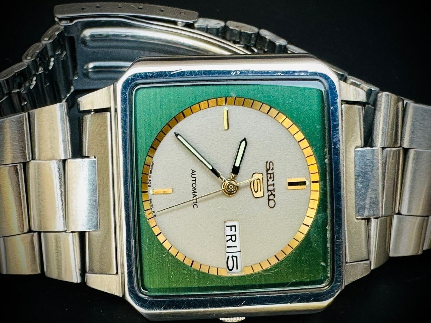 Vintage Seiko 5 Automatic Emerald & Grey Dial, 6309/547A, Mens Watch, Japan Made - Grab A Watch Co