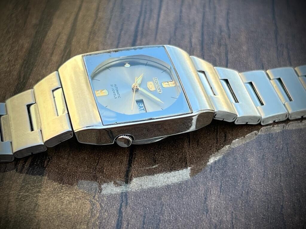 Vintage Seiko 5 Automatic Grey Dial 4227-00B0 Mens Watch 30mm - Grab A Watch Co