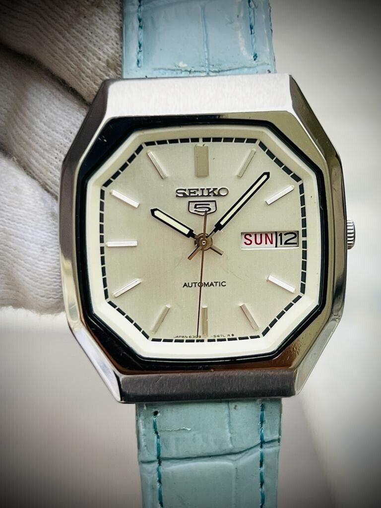 Vintage Seiko 5 Automatic Rare Model 6309-5520 Japan 35mm - Grab A Watch Co
