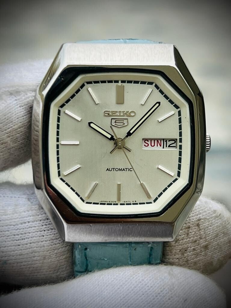 Vintage Seiko 5 Automatic Rare Model 6309-5520 Japan 35mm - Grab A Watch Co
