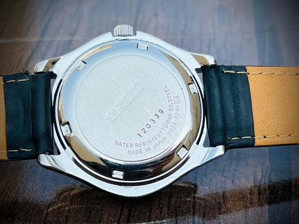 Vintage Seiko 5 Sports 100m Radium Dial 7S36-0240 Gents Watch, Japan made 38mm - Grab A Watch Co