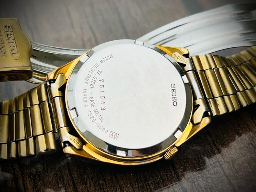 Vintage Seiko Automatic All Gold 7s26-6000 Men’s Watch 35mm, Japan Made - Grab A Watch Co