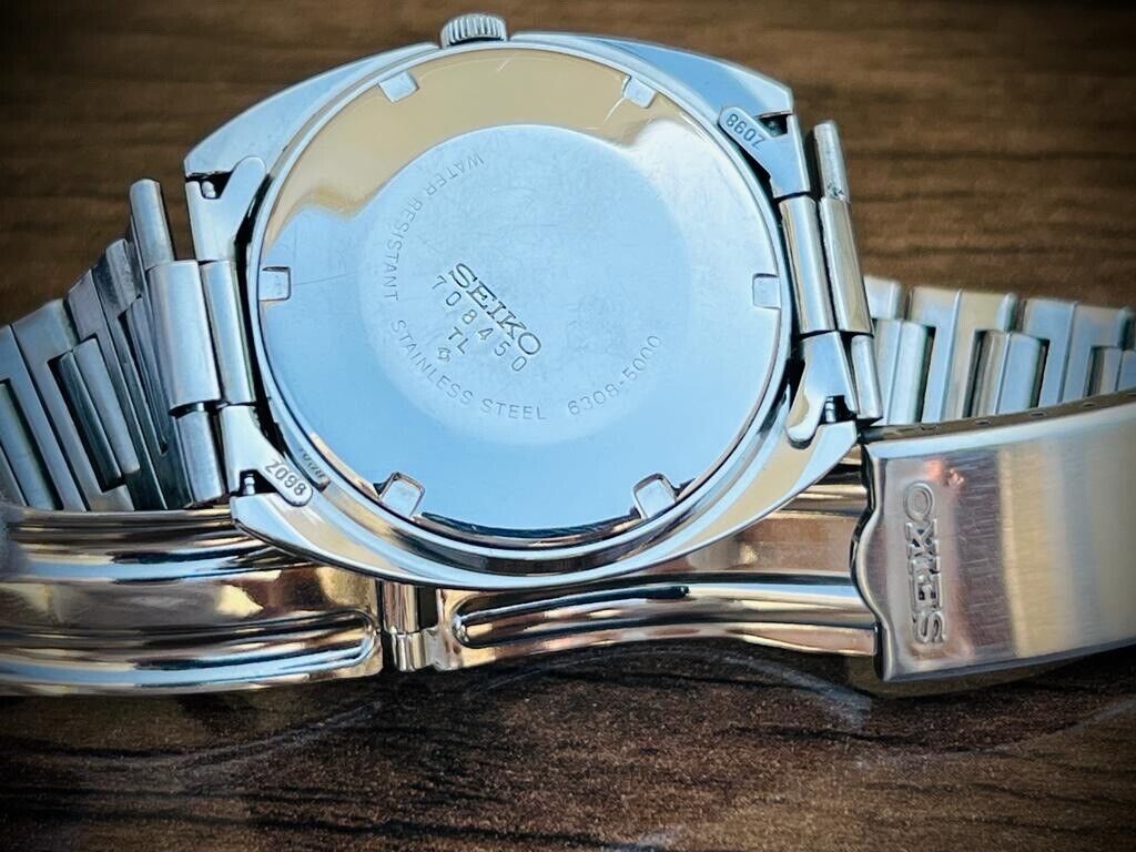 Vintage Seiko Automatic Silver Dial, 6308-5000 Men’s Watch 39mm, Rare - Grab A Watch Co