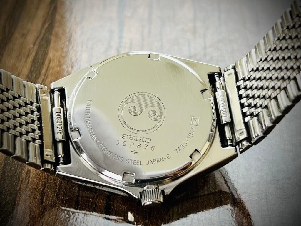 Vintage Seiko Chronos Quartz Mens Watch 7433-7040 Japan Made 35mm, Perfect - Grab A Watch Co