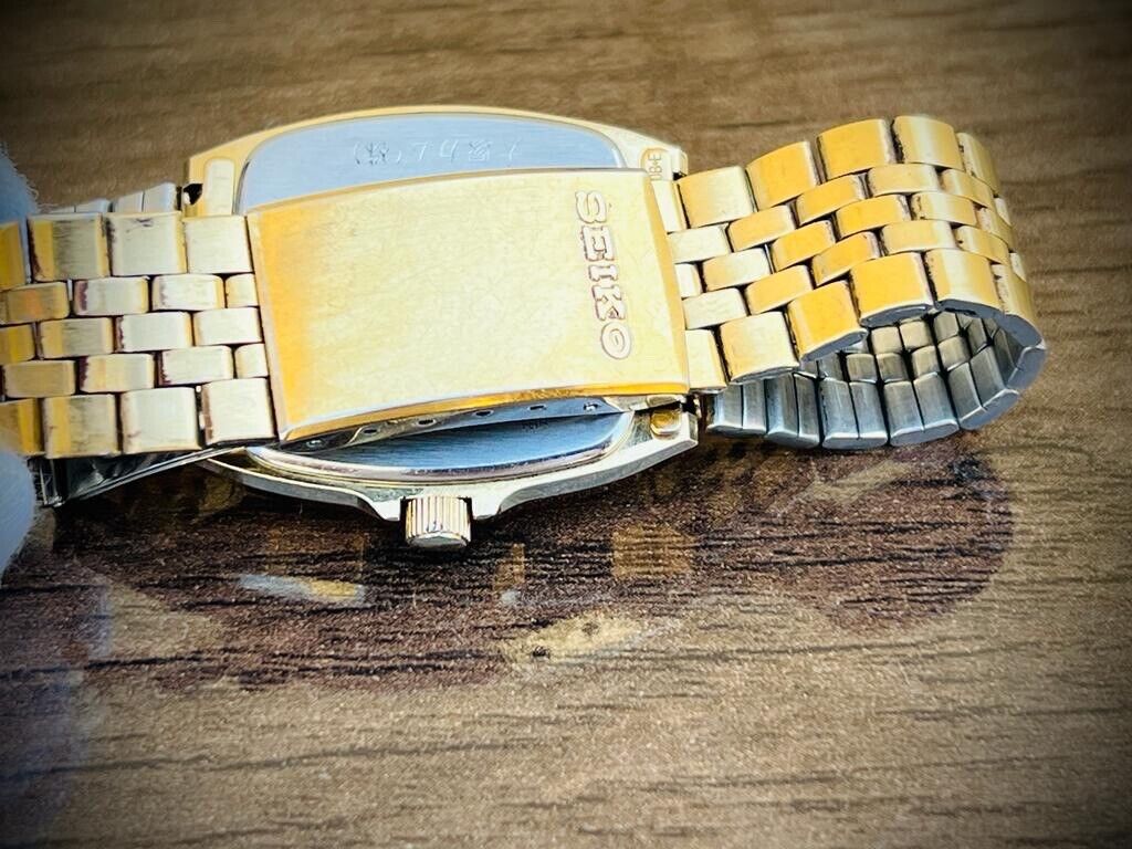 Vintage Seiko Chronos Tank Quartz Mens Watch Japan Made 30mm - Grab A Watch Co