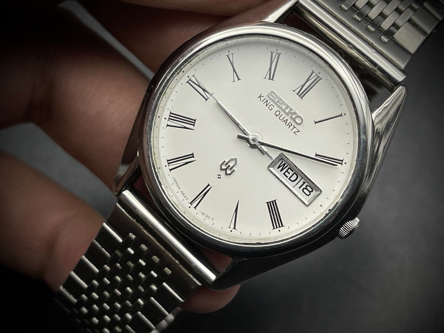 Vintage Seiko King Quartz 37mm 4823-8000 Gents Watch, Japan made - Grab A Watch Co