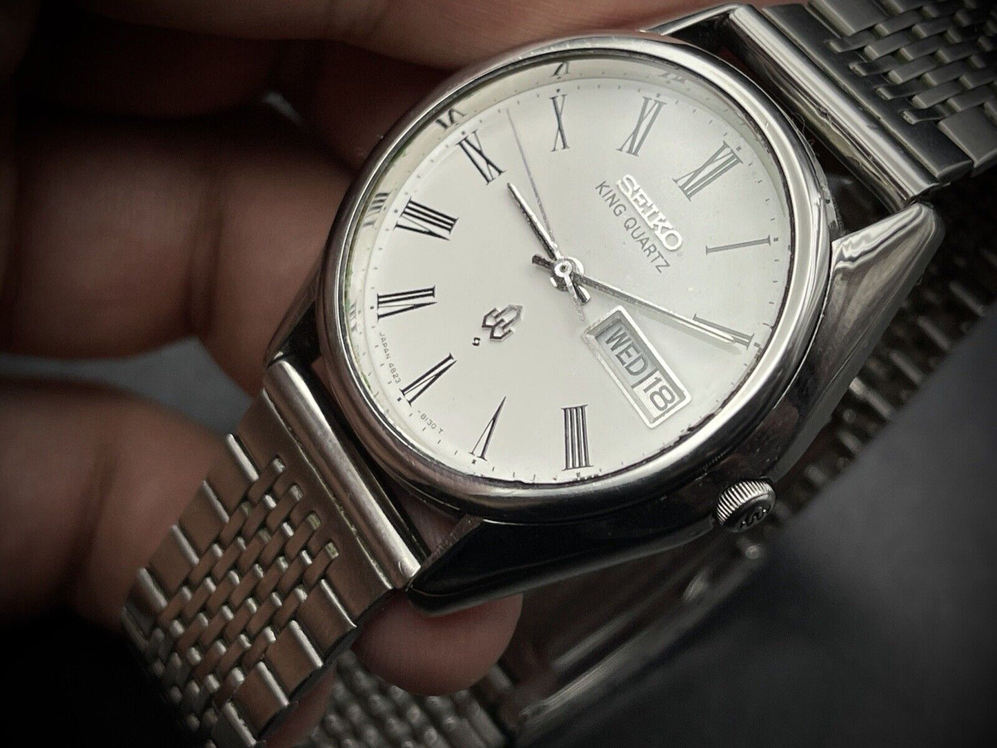 Vintage Seiko King Quartz 37mm 4823-8000 Gents Watch, Japan made - Grab A Watch Co