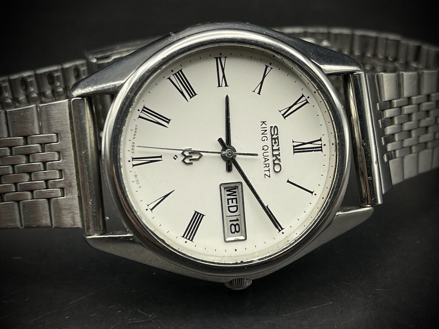 Vintage Seiko King Quartz 37mm 4823-8000 Gents Watch, Japan made - Grab A Watch Co