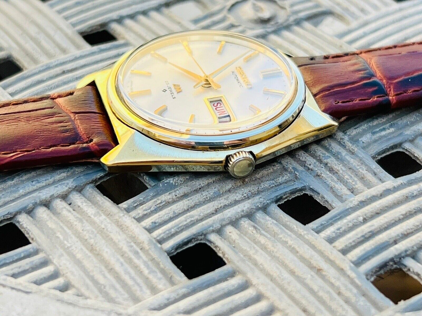 Vintage Seiko LM Automatic 23 Jewels Gents Watch, 5606-7000 Japan Made, Perfect - Grab A Watch Co