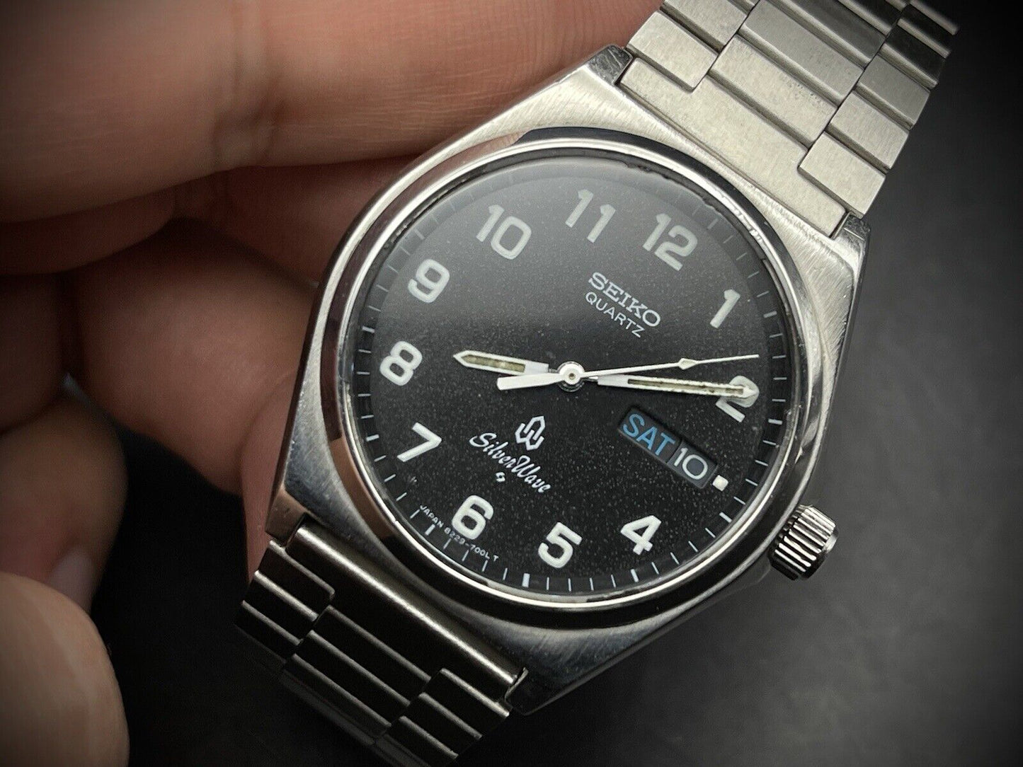 Vintage Seiko SilverWave 35mm Quartz Gents Watch, Japan made - Grab A Watch Co