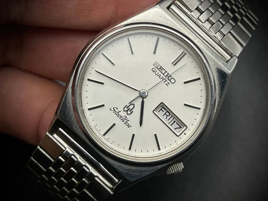 Vintage Seiko SilverWave Quartz 35mm Gents Watch, Japan made - Grab A Watch Co