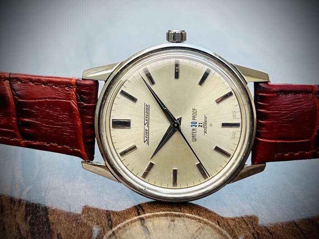 Vintage Seiko Skyliner 30 Manual Wind 37mm Gents Watch, Japan Made - Grab A Watch Co